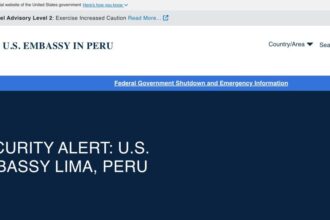 U.S. Embassy In Peru Issues Security Alert Amid State of Emergency