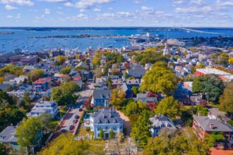 Aerial view of Newport, RI