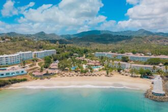 Panoramic view of Secrets St. Lucia Resort & Spa
