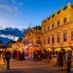 advent market in front of castle belvedere
