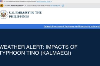 U.S. Embassy Warns Americans Over Typhoon Tino’s Devastation