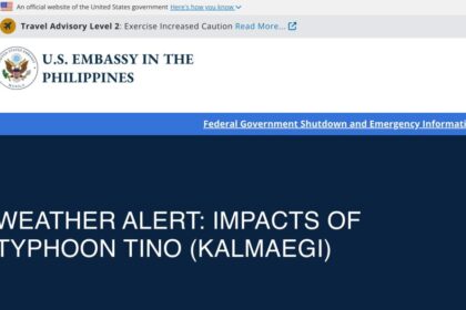 U.S. Embassy Warns Americans Over Typhoon Tino’s Devastation