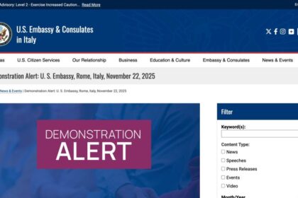 U.S. Embassy in Italy Issues Travel Warning Over Major Demonstrations