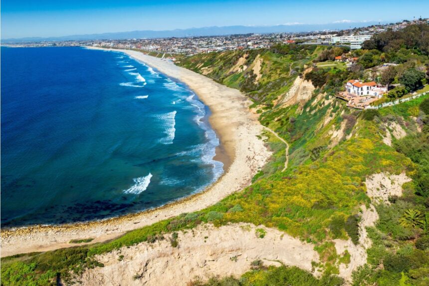 Aerial view of Torrance Beach from Palos Verde