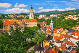 Panoramic View Of Cesky Krumlov, Czechia, Czech Republic