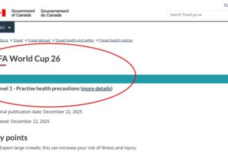 Canada Issues Health Warning for U.S. Travel Ahead of 2026