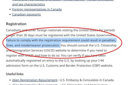 Canadian Government Warns Travelers Over US Border Fines And Prosecutions