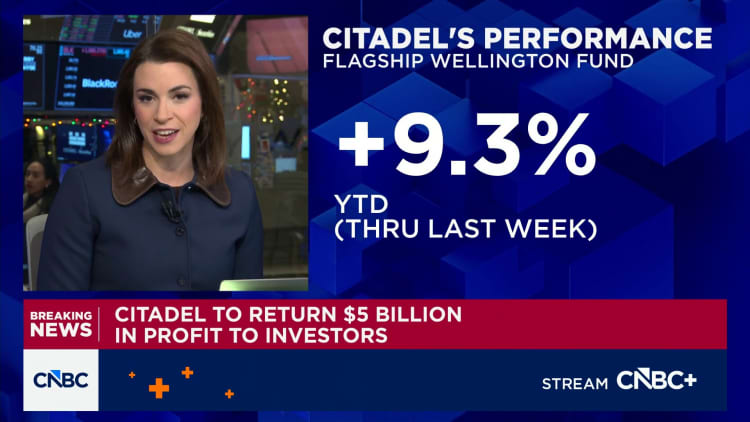 Citadel to return $5 billion in profit to investors, source says