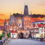 Medieval cityscape of Prague, Czechia