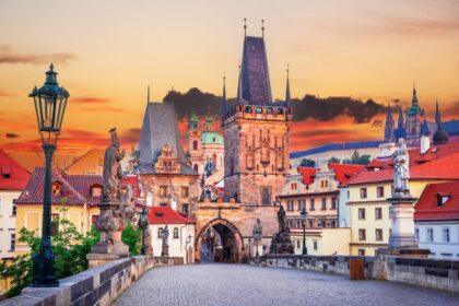 Medieval cityscape of Prague, Czechia