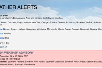 First Heavy Snowfall Brings Winter Weather Alerts in New York and New Jersey