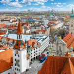 Aerial View Of Munich Old Town Seen From The Alter Peter Tower, Germany