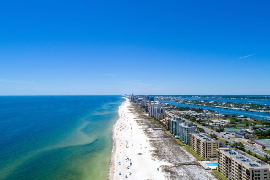 Aerial view of Perdido Key, FL