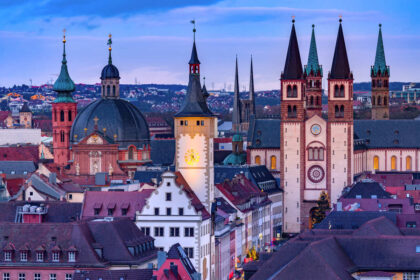 Panoramic View Of Wurzburg, Bavaria, Germany