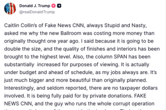 Trump Attacks 'Stupid' Kaitlan Collins For Asking About Ballroom