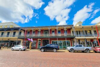 Colorful downtown Natchitoches,LA buildings