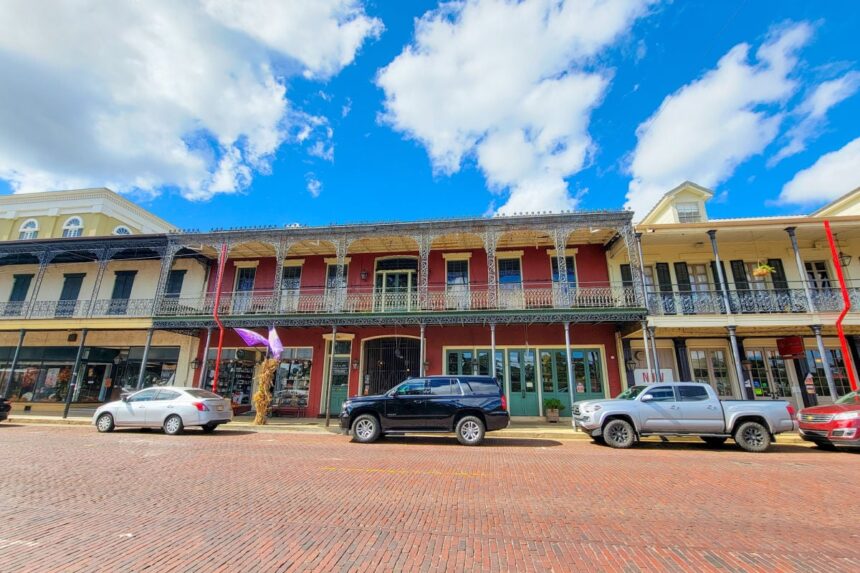 Colorful downtown Natchitoches,LA buildings