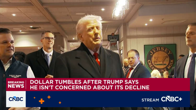 Dollar worst one-day rout since April. Trump says hasn't fallen too low