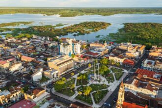 Aerial view of Iquitos, Peru
