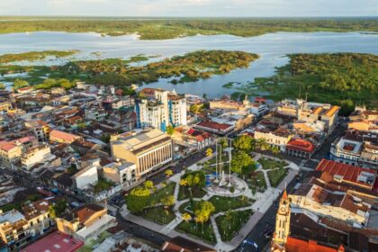 Aerial view of Iquitos, Peru