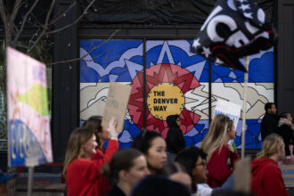 Immigration protests in Denver as part of nationwide protests in opposition of the Trump administration's policies.