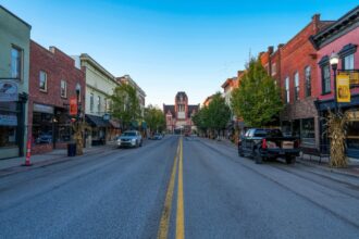Historic main strip of Bardstown, KY
