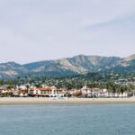 Carpinteria, CA coastline and mountains