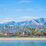 Santa Barbara beach backdropped by staggering mountains