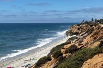 The Beach in Carlsbad, CA on nice day