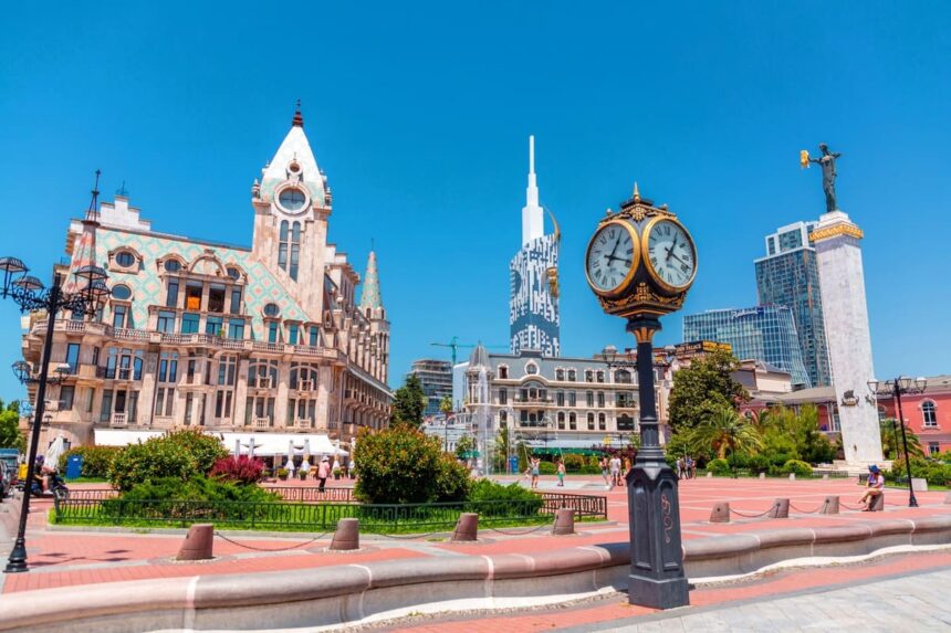 Europe Square In Batumi, Georgia