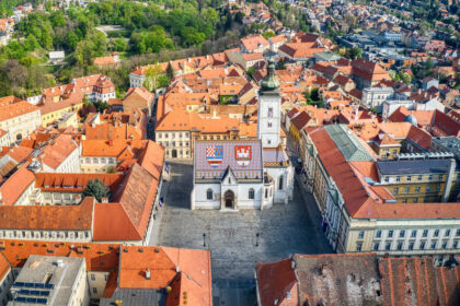 Aerial View Of Zagreb Old Town, Croatia