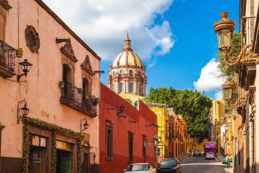 Beautiful Street In San Miguel de Allende, Mexico