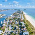 Aerial view of beach in St. Petersburg, Florida