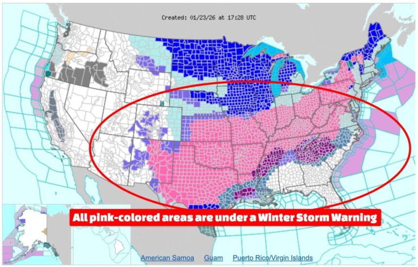 These U.S. States Are Currently Under Winter Storm Warning