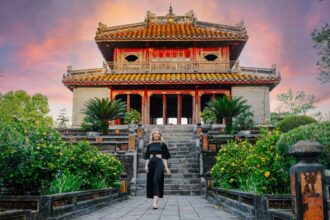 Minh Lau pavilion at Minh Mang Emperor Tomb, Hue, Vietnam