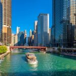 Chicago, USA - Chicago City riverside view in USA