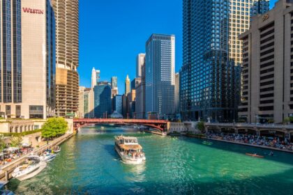 Chicago, USA - Chicago City riverside view in USA