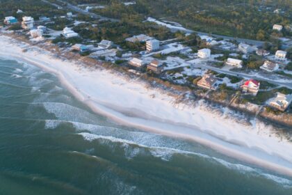 Aerial view of Cape San Blas, FL