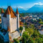 Panoramic View Of Schloss Thun, Switzerland