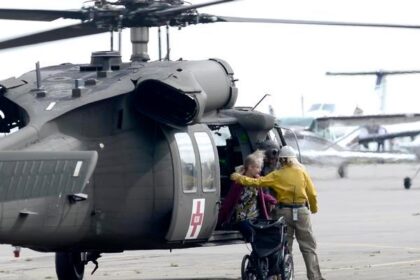 Colorado National Guard helicopter training taking place at Denver Health