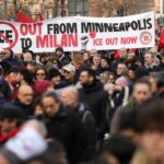 Hundreds Protest In Italy Against ICE Presence At Milan Cortina Winter Olympics