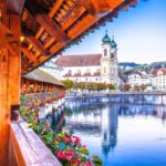 Scenic canal in Lucerne, Switzerland