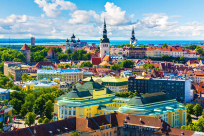 Panoramic View Of Tallinn Old Town, Estonia