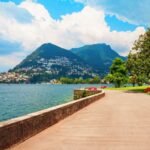 Lake Lugano Promenade In Switzerland