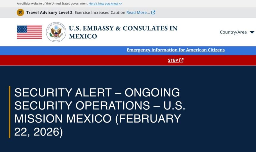 U.S. Embassy in Mexico Issued Security Alert