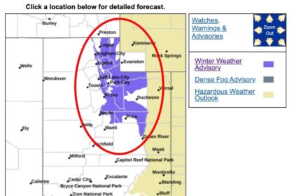 Urgent Winter Weather Message Issued for 15 Utah Counties