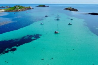 Turquoise waters off Isles of Scilly, UK