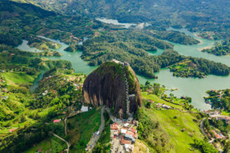 Aerial View Of Penol de Guatape, Colombia