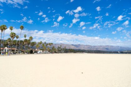 Vibrant beach in Santa Barbara, CA
