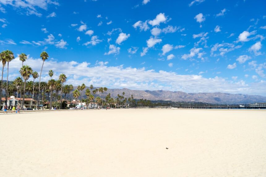 Vibrant beach in Santa Barbara, CA